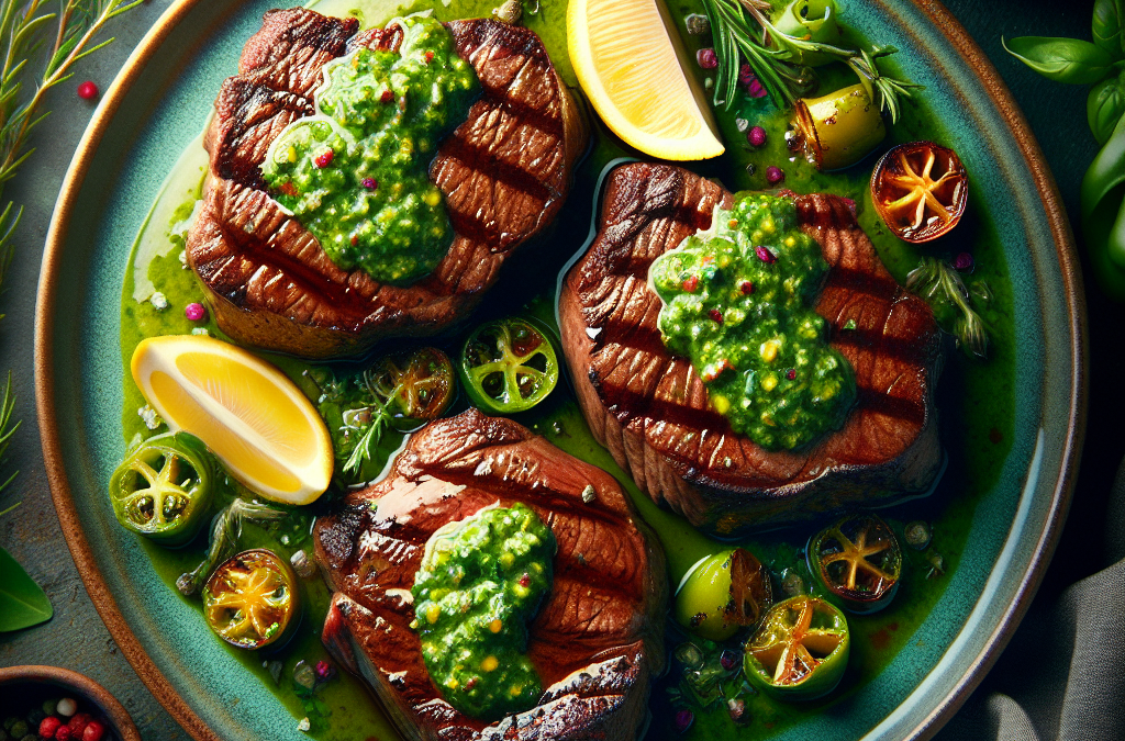 Bisteces de res en salsa verde
