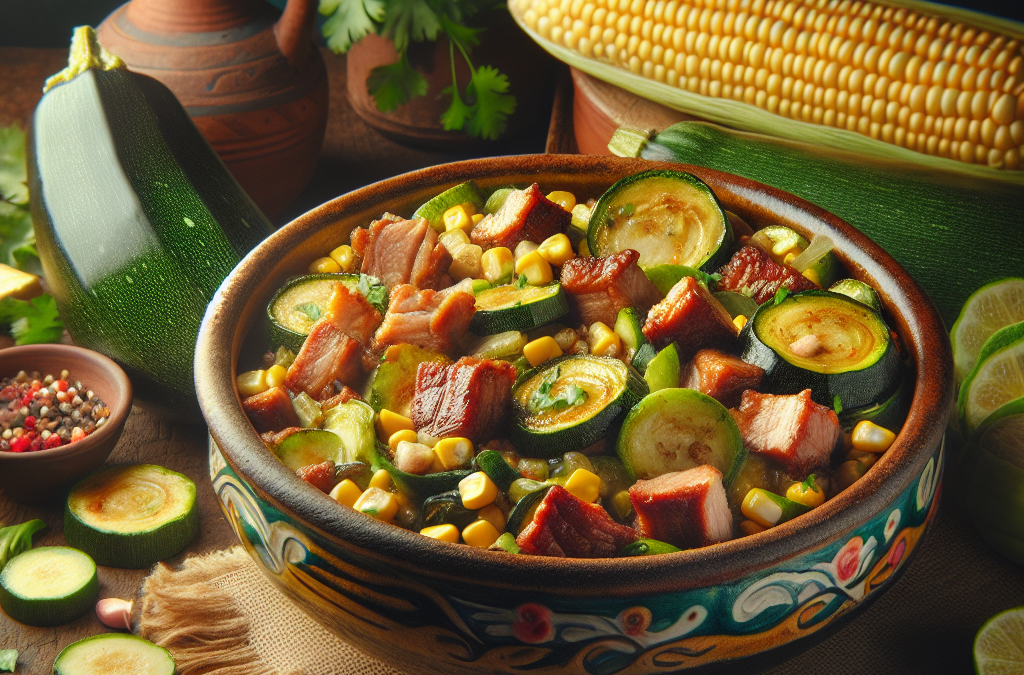 Calabacitas con puerco y elote